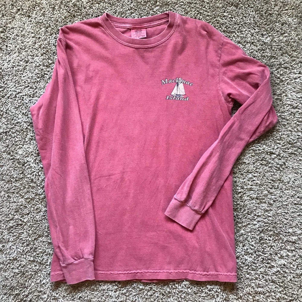 Mackinaw Island Coral Long Sleeve T-shirt